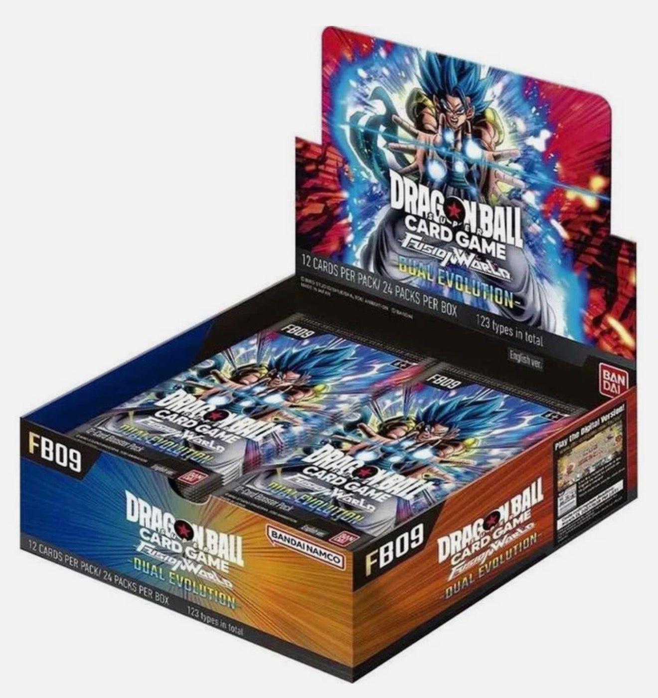 Box sigillato DRAGON BALL SUPER CARD GAME FUSION WORLD inglese – FB09 Dual Evolution.