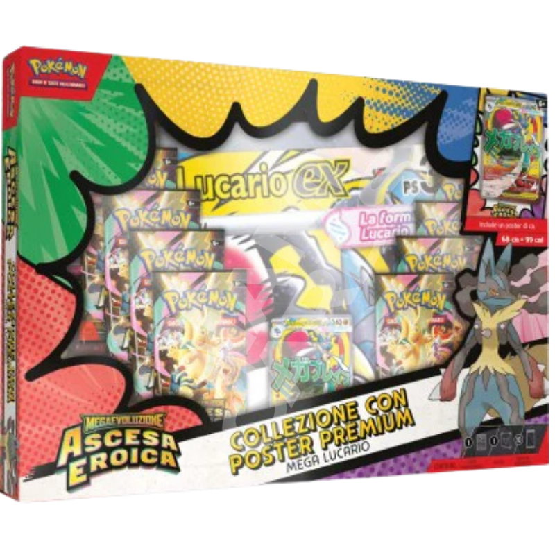Collezione con Poster Premium Mega Lucario – Ascesa Eroica italiana
